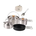 thumbnail image 4 of Juego de utensilios de cocina para acampar kusrkot Olla antiadherente Sartén Hervidor de agua Bolsa de transporte, 4 of 8