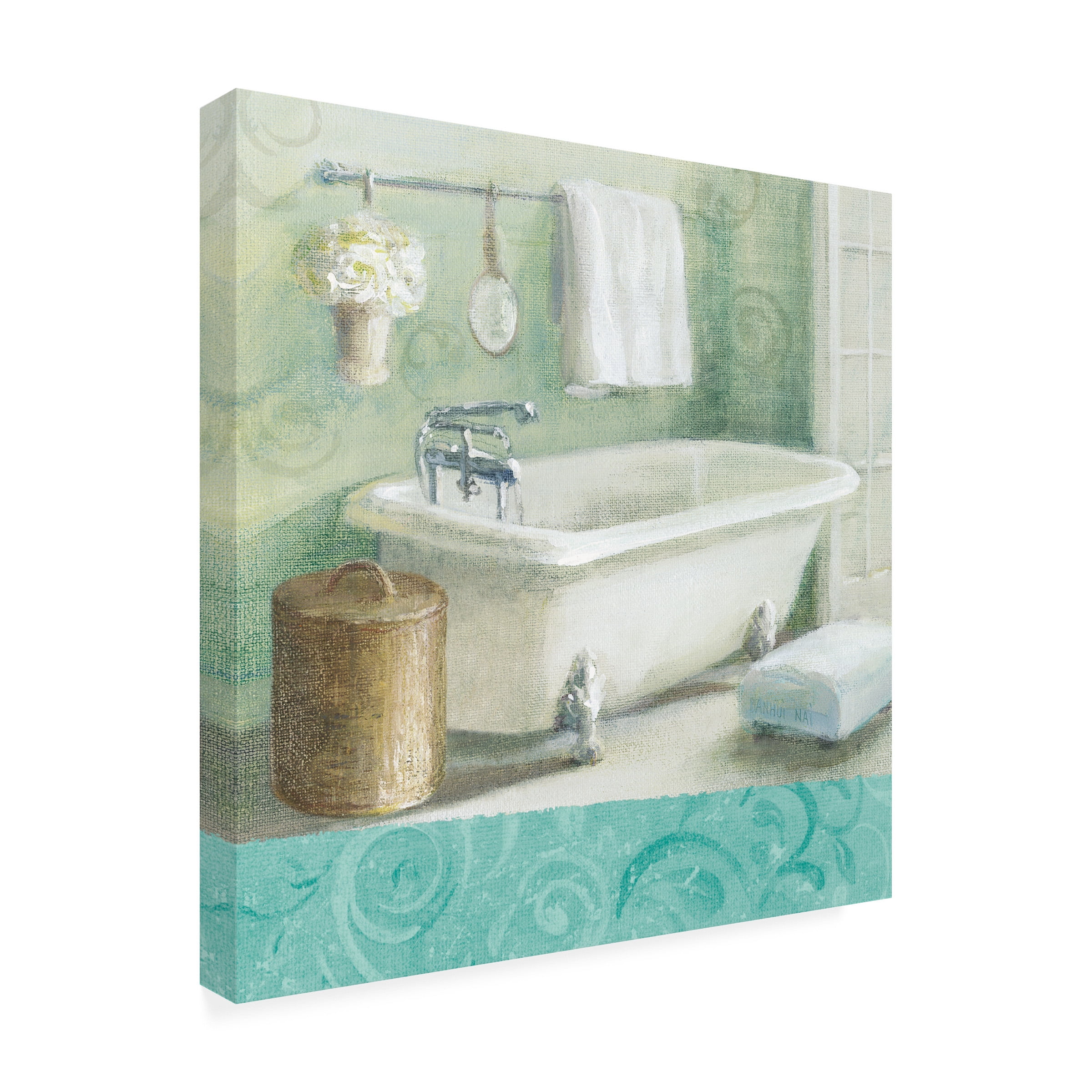 Trademark Fine Art 'Refresh Bath Border I' Canvas Art by Danhui Nai