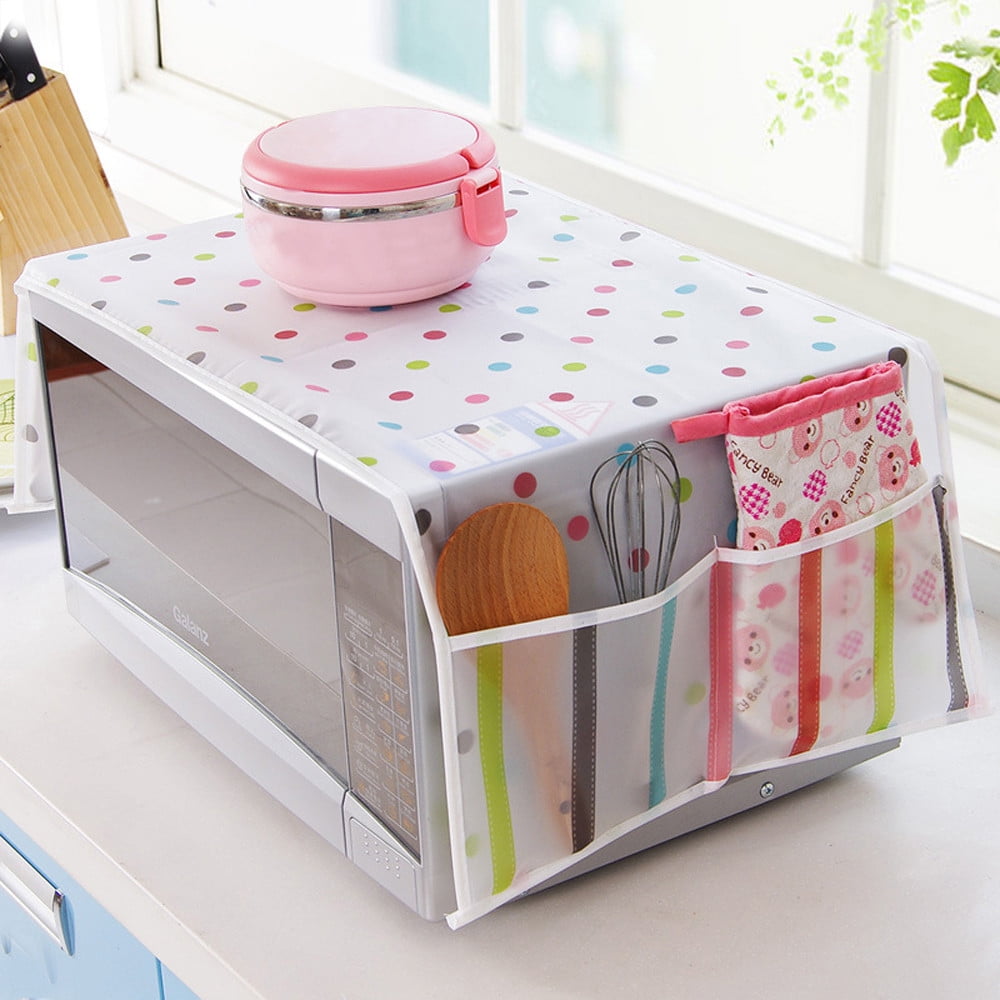 Microwave Oven Dust Proof Cover With Storage Bag Waterproof Kitchen 8C 
