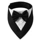 thumbnail image 1 of Collar de perro con pañuelo de boda formal para perro con pajarita, disfraz de cumpleaños, esmoquin ajustable para fiesta de mascotas, NEGRO, 1 of 5