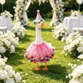 thumbnail image 6 of Porch Goose Birthday Outfit Birthday Porch Goose Outfit With Hat Collar For 23" 17" Goose Statue Outdoor Garden Decor Party Decoration Front Door Yard Celebration Display, 6 of 7