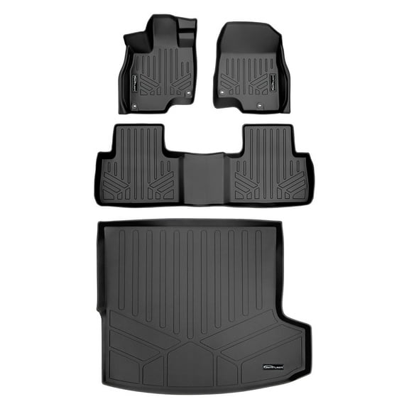 SMARTLINER Custom Fit Floor Mats 2 Rows and Cargo Liner Trunk Set Black Compatible With 2019-2021 Acura RDX All Models