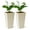 White, variant on XBrand Modern 30-Inch Tall Square Planter, Modern Tapered Planter Perfect for Indoor & Outdoor Planter, Patio Décor, Gray