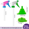thumbnail image 2 of 15Pcs Trigger Sprayer Replacement Nozzle Replacement Stream Mist Bottle Nozzle Spray Bottle Nozzle Top Replacement and 1Pcs Funnel for Cleaning Home Office, Fit Standard 28/400 Neck Bottles, 2 of 6