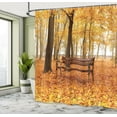 thumbnail image 5 of Ambesonne Fall Shower Curtain, Misty Autumn Park Rustic, 69"Wx84"L, Orange Brown, 5 of 5