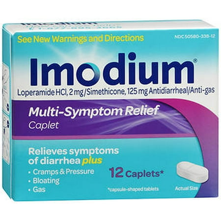 Imodium Multi-Symptom Relief Caplets - 12 Caplets (Best Medicine For Stomach Gas)