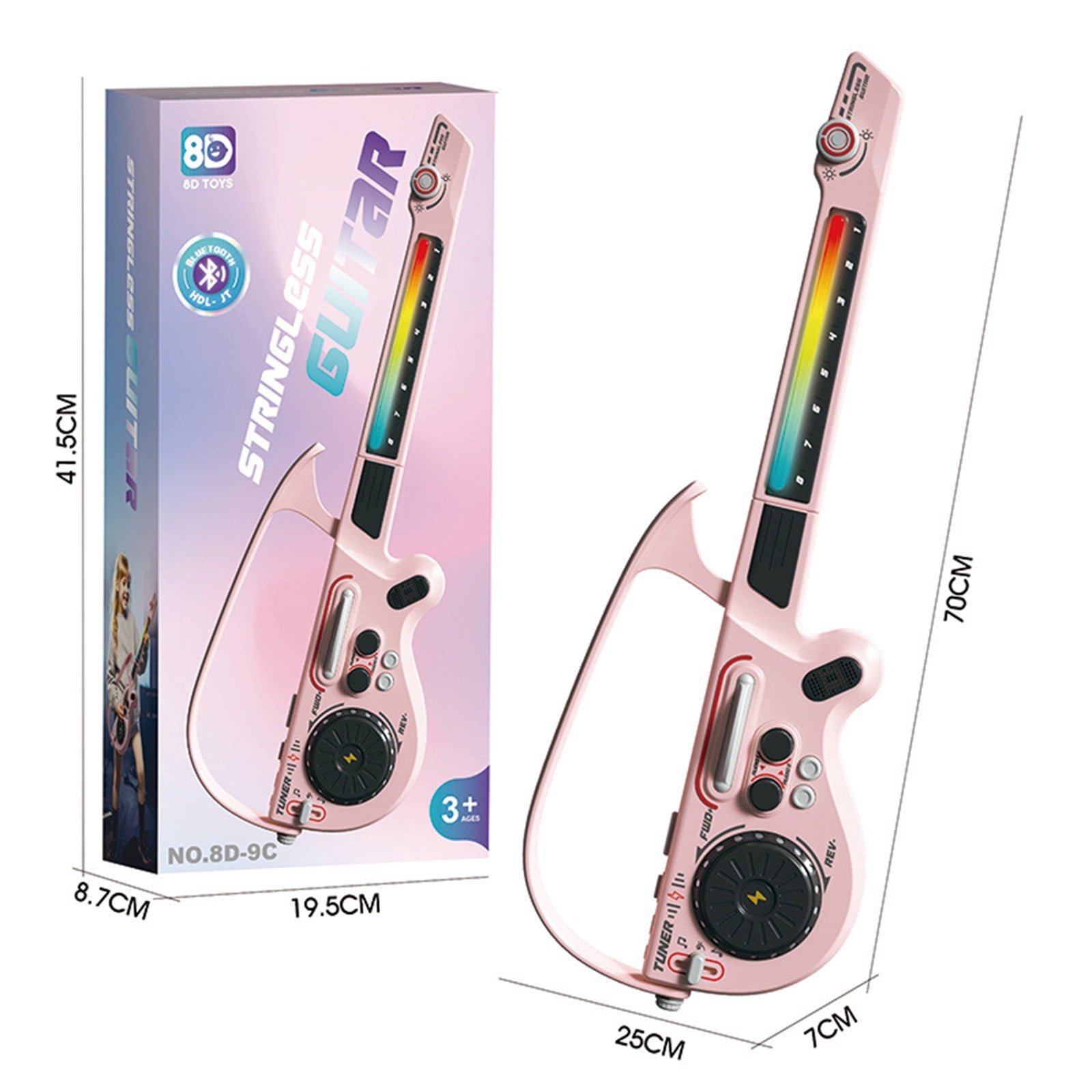 2026 Bluetooth Air Guitar Toy, Wireless DJ Music Controller for Beginners, Portable No-String Instrument, Easter Gift for Teens, Birthday Present, Travel Gadget, Home Party Music Lover