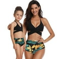 thumbnail image 6 of GYRATEDREAM Daughter Mommy Matching Two Pieces Bikini Set Tie Low Bathing Suit Floral Halter Swimsuit, 6 of 10