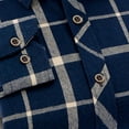 thumbnail image 4 of VgaVtl Mens Plus Size Shirts Long Sleeve Collared Plaid Mens Clothes Shirts Button Blue Vintage Loose Leisure Workout Shirts,XL, 4 of 4