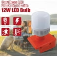 thumbnail image 2 of Cordless LED Work Light for Milwaukee with E27 LED Bulb, 12W 1300LM Handheld LED Flashlight for Milwaukee 18V Max 6500K Cool White Light for Indoor Outdoor Use, 2 of 7