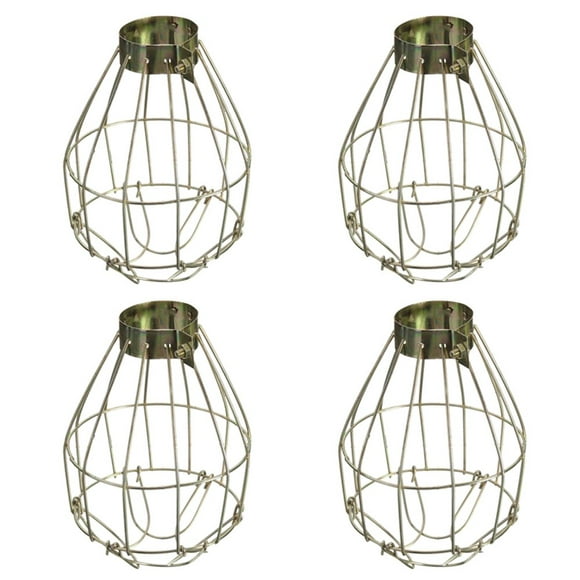 4pcs Metal Lamp Bulb Guard Clamp Vintage Light Cage Hanging Industrial Lamp Covers Pendant Decor for Home Bar