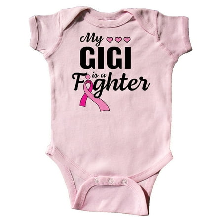 

Inktastic Breast Cancer Awareness My Gigi is a Fighter Gift Baby Boy or Baby Girl Bodysuit