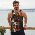 thumbnail image 6 of Uemuo Medieval Knight Dog Pattern Men's Muscle Shirts Sleeveless Dry Fit Gym Workout Tank Top Lightweight Sports Tank Top Beach Tank Top, Loose-fit Sleeveless Shirt-X-Large, 6 of 7