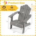 thumbnail image 3 of Gymax 4PCS Kids Adirondack Chairs w/Tilted High Backrest Wide Armrests & Angled Seat Grey, 3 of 9