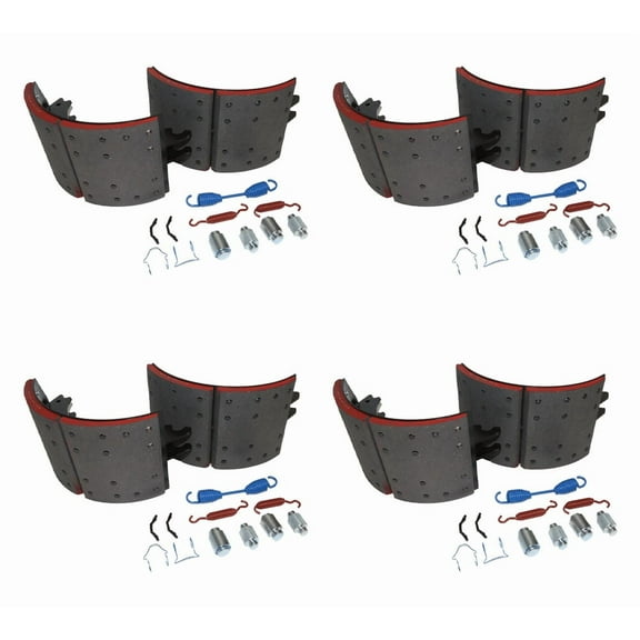 (4 Pack) Drum Brake Shoe Kit with 23K ning  Compatible w/Haldex, Replaces 4711Q Bendix GBEK4711QSBP23, Freightner KSMA20014711QP