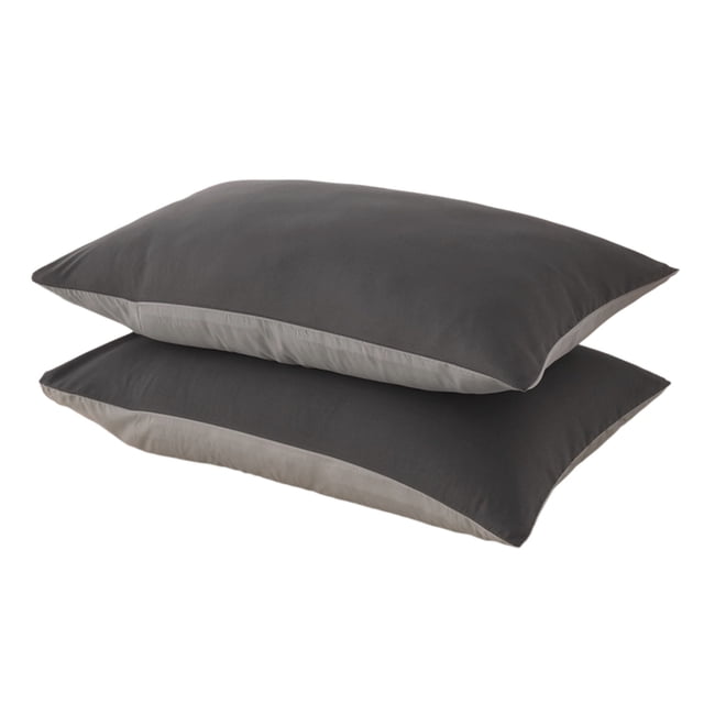 Fesfesfes Washed Cotton Pillowcase Soft Comfortable Bedding Accessory,Durable and Breathable for Bedroom Use Easy Care 2PCS(19x29 Inch)