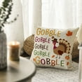 thumbnail image 6 of Sm:)e Gobble Turkey Thanksgiving Outdoor Throw Pillow Cover 18 x 18 Inch, 6 of 6