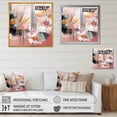 thumbnail image 4 of Designart "Pink Gold Lines Scenery III" Modern Shapes Transitional Wall Art Living Room, 4 of 5