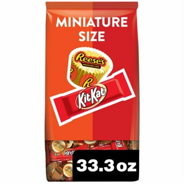 2X - KIT KAT and REESE'S Assorted Milk Chocolate Flavored Miniatures Candy Party Pack