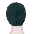 thumbnail image 4 of Lroveb Turbans for Women Head Wrap Hijab Stretch Cloth Forehead Cross Indian Hat Crystal Linen Turban Muslim Bottoming Beanie Hat, 4 of 5