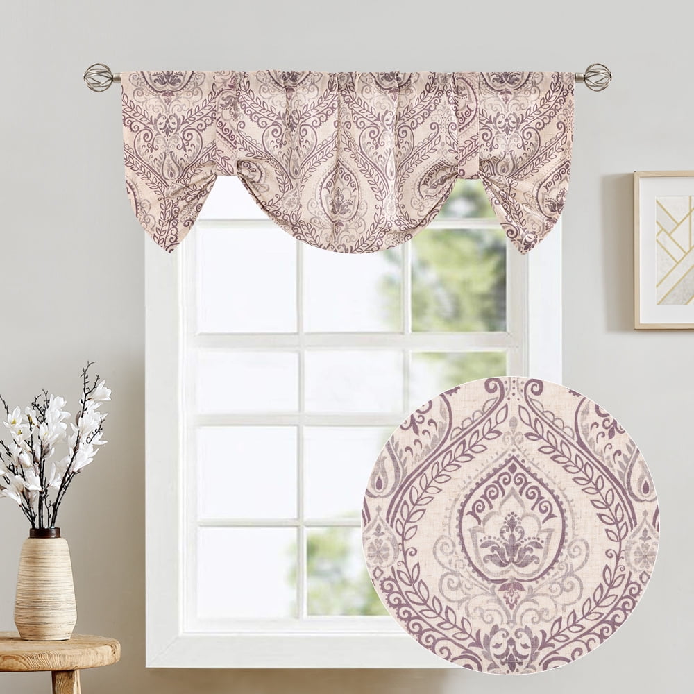 Curtainking Tie Up Damask Kitchen Valance Famhouse Curtain For Living   485204d7 D19a 47de 8c52 E303c83a536f.b3373aab96e1f730b58a1e6ca4069f84 