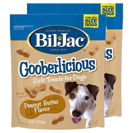 Bil-Jac Gooberlicious Peanut Butter Dog Treats 10 oz, 2 Pack