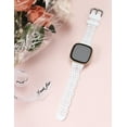 thumbnail image 3 of TOYOUTHS Compatible with Sense/Sense 2 Band/Versa 3/Versa 4 Bands Women Soft Silicone Replacement Strap Dressy Lace Flower Cut-Outs Breathable Waterproof Sport Wristband, 3 of 6