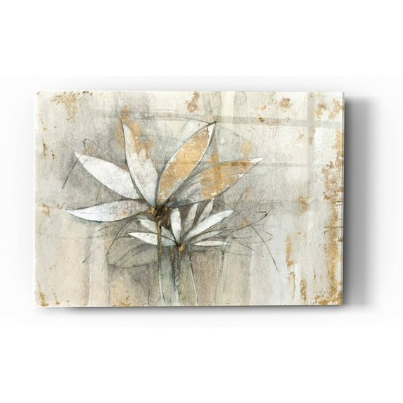 Epic Art 'Windflowers Gold' by Avery Tillmon, Acrylic Glass Wall Art, 24"x36"