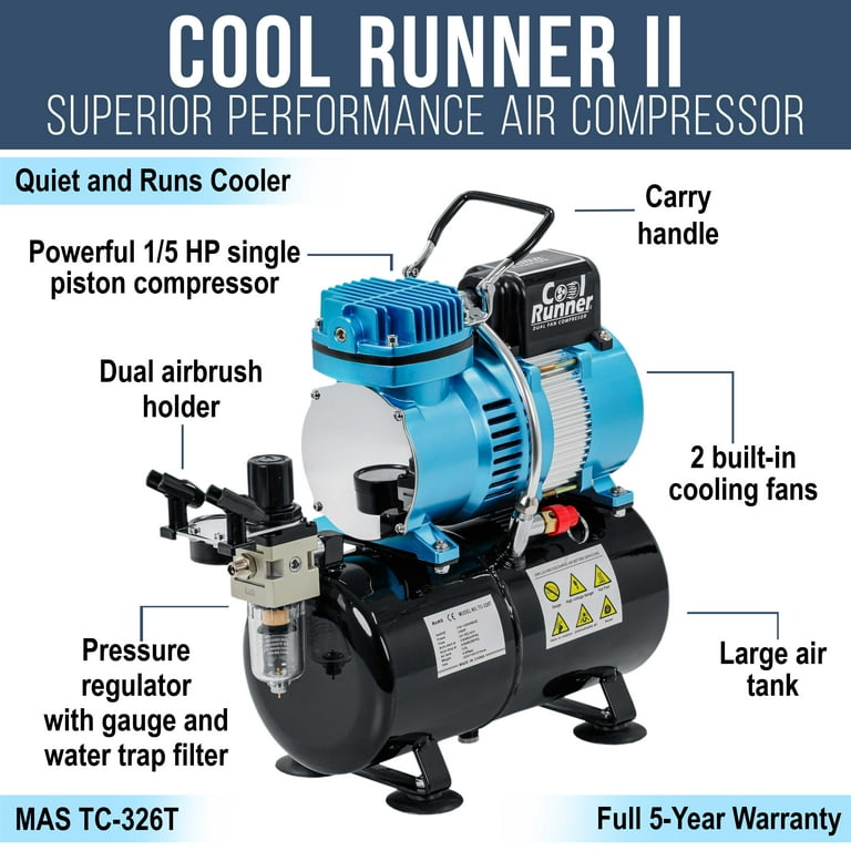Master Airbrush TC-320 Cool Runner II Air Compressor Performance