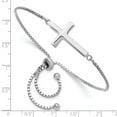 thumbnail image 2 of 16.45mm 925 Sterling Silver Polished Religious Faith Cross Adjustable Bracelet Link Bracelet for Women, 2 of 2