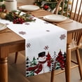 thumbnail image 2 of Merry Christmas Cotton Linen Table Runner Christmas Snowman Snowflakes Tree Dining Table Runners for Home Decor Party Dining Room Restaurant Kitchen Party 13" x 90", 2 of 9