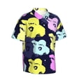 thumbnail image 2 of Floral Flower Pattern Hawaiian Shirts For Men, Summer Short-Sleeve Relaxed-Fit Button-Down Shirts Small, 2 of 9