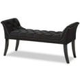 thumbnail image 1 of Baxton Studio Chandelle Contemporary Luxe Velvet Tufted Bench in Black, 1 of 9
