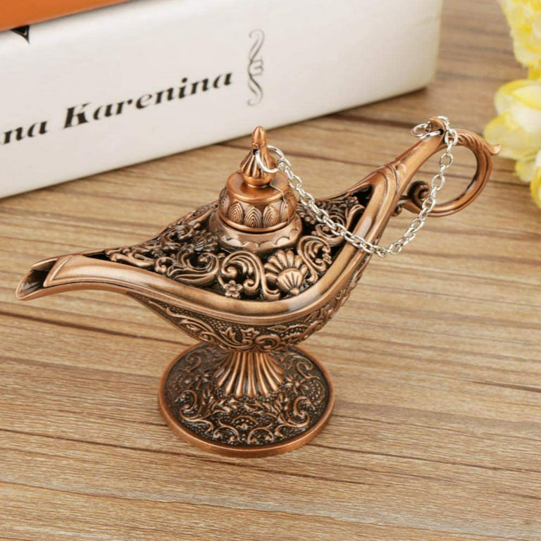 Vintage Aladdin Magic Lamp Genie Collector's Edition/Wedding Table  Decoration,Collectable Rare Classic Arabian Props Aladdin Pot & Delicate  Gift for Party/Birthday,Kupfer 