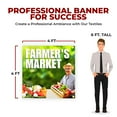 thumbnail image 2 of Farmers Market Large Banners and Signs for Outdoor by DreamController-Polyester Banner with 4 Holes for Easy Hang Indoor & Outdoor| 4x4 Feet HD Banner to Promote Food & Beverages | Made in USA, 2 of 6
