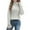 White, variant on Wdgfv Women's Lightweight V-Neck Cotton Striped Pullover Top Elegant High Neck Knitted Pullover Winter Turtleneck Top for Women Cozy Soft Loose Fit Casual