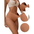 thumbnail image 3 of Unique Bargains Women's High Waist Tummy Control Full Coverage Briefs M Light Orange, 3 of 6