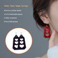 thumbnail image 4 of Sonducket Pendientes de cuero en forma de corazón, colgante de oreja, aro exagerado, pendiente colgante hueco, regalo del Día de San Valentín, favores Ropa, zapatos y accesorios Miscelánea tipo 16 Sonducket AP010114-16, 4 of 6