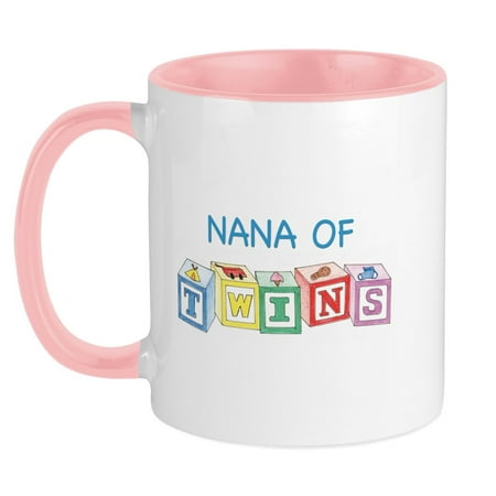 

CafePress - Nana Of Twins Blocks Mug - Ceramic Coffee Tea Novelty Mug Cup 11 oz