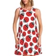 thumbnail image 1 of Balery Robe d'Été Sans Manches Motif Coccinelle pour Femmes – Robe de Plage Décontractée et Confortable pour les Journées Chaudes, 1 of 7
