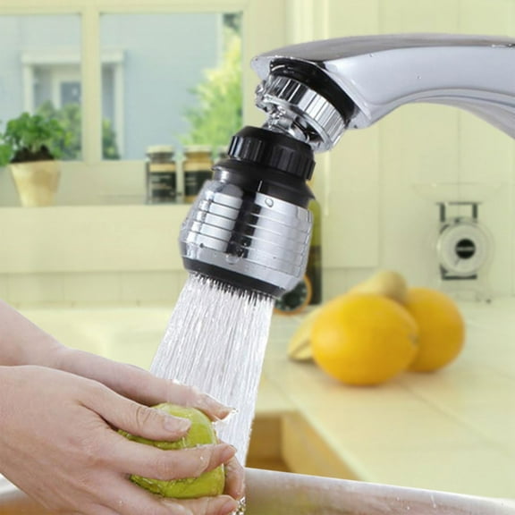 360° Swivel Sink Faucet Aerator Bubbler,Sink Water Faucet Tip Swivel Nozzle Adapter,Splash-Free Nozzle Adapter,Kitchen Tap Sprayer,Bathroom Faucet 360 ° Directional Setting Faucet Bubbler,Silver