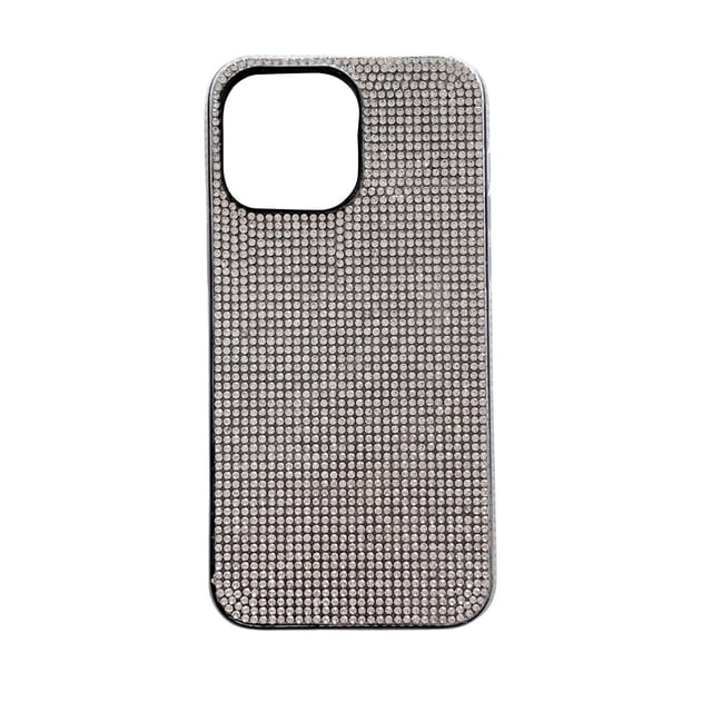Funda para móvil con pedrería plateada compatible con la funda transparente para móvil n.º 16 para fans y entusiastas de los móviles