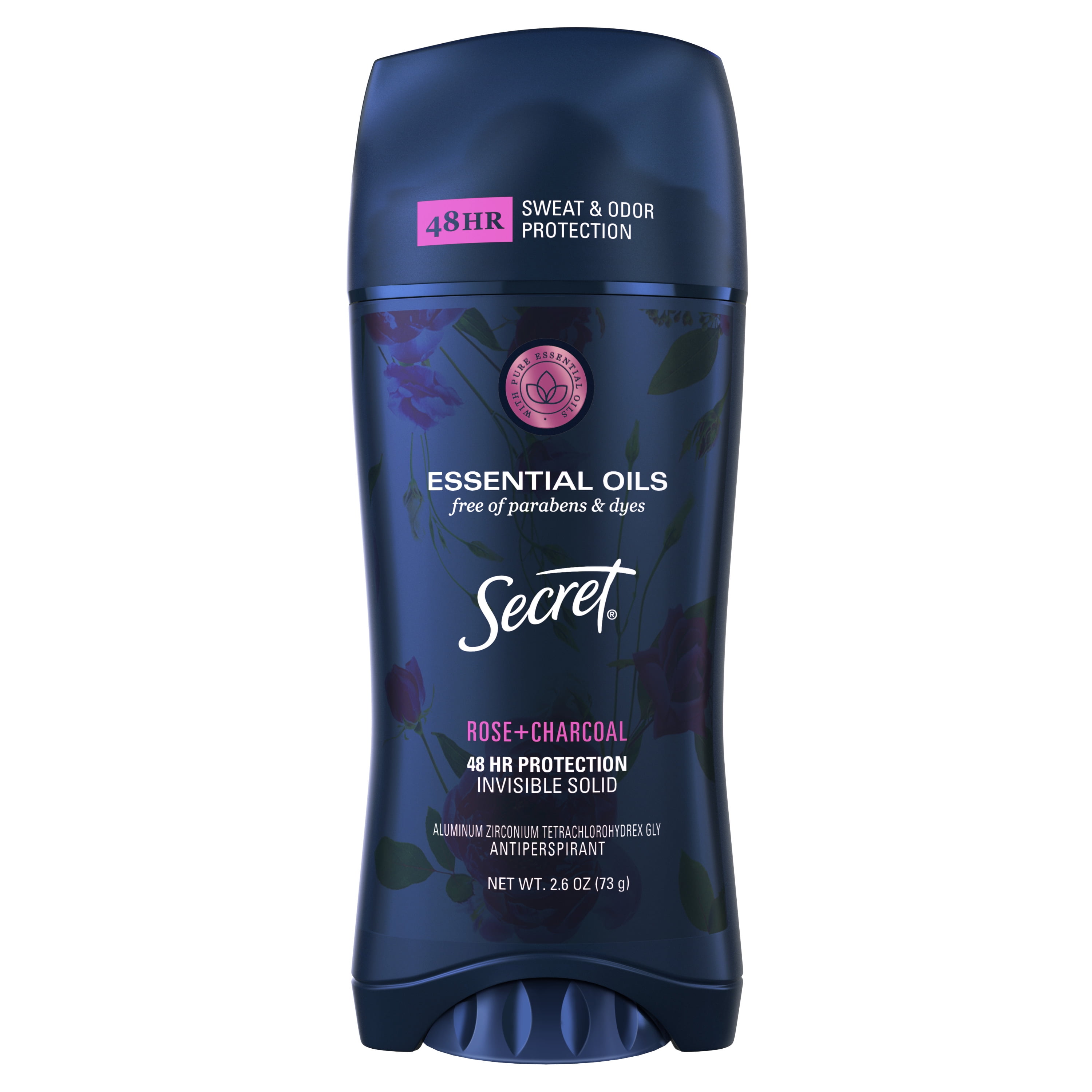 Secret Antiperspirant Deodorant with Essential Oils Rose Charcoal 2.6
