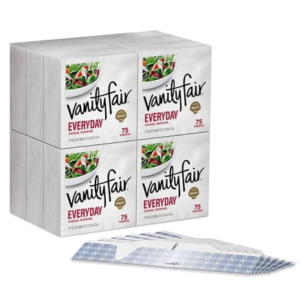 Everyday Casual Paper Napkins and Napkin Holders, Classic White, 906 Piece Set