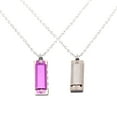 thumbnail image 1 of 2 Pcs Harmonica Double Rangée 4 Trous 8 Tons Instrument de Musique Jouet Éducatif pour Débutants Étudiants Enfants (Violet + Argent), 1 of 9