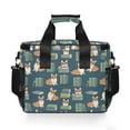 thumbnail image 7 of FORMRS Insulated Cooler Bag 24 Cans Capacity Soft Leakproof Lunch Box with Side Pockets, Blue Cartoon Dog Pattern, 7 of 7