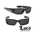thumbnail image 5 of 2 Pairs Mens Locs Rectangular Lowrider Biker Large Frame Wrap Around Sunglasses, 5 of 5