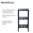 thumbnail image 4 of Mueble Anaquel Estante 3 Niveles Negro, Mdf ELLEGANCE HOUSEWARE SS34291, 4 of 4