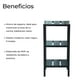 thumbnail image 4 of Mueble Anaquel Estante 3 Niveles Negro, Mdf ELLEGANCE HOUSEWARE SS34291, 4 of 4