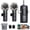 Black, variant on Plug & Play Mini Mic: 3 in 1 Wireless Lavalier Microphone for iPhone, Android & Camera, Professional Lapel Microphone with Noise Reduction | Real-Time Monitoring for Video Recording